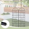 imageGiantex 2 Packs 86x20 Metal Garden Trellis for Outdoor Climbing Plants HeavyDuty Plant Support for Vine Rose Vegetable Flower Rustproof Black Metal Coating Patio Trellis Arch Decorative Fence86x202 Panel
