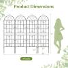 imageGiantex 2 Packs 86x20 Metal Garden Trellis for Outdoor Climbing Plants HeavyDuty Plant Support for Vine Rose Vegetable Flower Rustproof Black Metal Coating Patio Trellis Arch Decorative Fence71x204 Panel