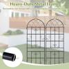imageGiantex 2 Packs 86x20 Metal Garden Trellis for Outdoor Climbing Plants HeavyDuty Plant Support for Vine Rose Vegetable Flower Rustproof Black Metal Coating Patio Trellis Arch Decorative Fence71x202 Panel