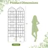 imageGiantex 2 Packs 86x20 Metal Garden Trellis for Outdoor Climbing Plants HeavyDuty Plant Support for Vine Rose Vegetable Flower Rustproof Black Metal Coating Patio Trellis Arch Decorative Fence86x202 Panel