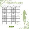 imageGiantex 2 Packs 86x20 Metal Garden Trellis for Outdoor Climbing Plants HeavyDuty Plant Support for Vine Rose Vegetable Flower Rustproof Black Metal Coating Patio Trellis Arch Decorative Fence86x204 Panel