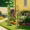 imageGiantex 2Pack Tomato Cages 78 PECoated Metal Garden Obelisk Trellis for Climbing Plants Rustproof Plant Cage amp Supports wAdjustable Height Support Stand for Vine Jasmine Rose Tomato