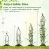 imageGiantex 2Pack Tomato Cages 78 PECoated Metal Garden Obelisk Trellis for Climbing Plants Rustproof Plant Cage amp Supports wAdjustable Height Support Stand for Vine Jasmine Rose Tomato