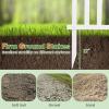 imageGiantex 2Panel Garden Picket Fence 80W x 375H Outdoor Decorative Vinyl Fence with 12 Ground Stakes Flexible Privacy Barrier for Yard Patio Pool Lawn White 2 Panels  160 Total LengthWhite