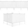 imageGiantex 2Panel Garden Picket Fence 80W x 375H Outdoor Decorative Vinyl Fence with 12 Ground Stakes Flexible Privacy Barrier for Yard Patio Pool Lawn White 2 Panels  160 Total LengthWhite