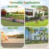 imageGiantex 2Panel Garden Picket Fence 80W x 375H Outdoor Decorative Vinyl Fence with 12 Ground Stakes Flexible Privacy Barrier for Yard Patio Pool Lawn White 2 Panels  160 Total LengthBlack