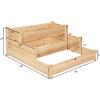 imageGiantex 3 Tier Raised Garden Bed Outdoor Planter Box Vegetable Flowers Growing Box Elevated Raised Bed Kit Wood Planting Container 49x49x22 LxWxHNatural
