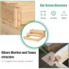 imageGiantex 3 Tier Raised Garden Bed Outdoor Planter Box Vegetable Flowers Growing Box Elevated Raised Bed Kit Wood Planting Container 49x49x22 LxWxHNatural