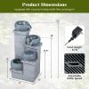 imageGiantex 32 Water Fountain Outdoor 4Tier Cascading Bowls Waterfall Fountain with Warm LED Lights amp Pump Outside Zen Water Feature for Patio Balcony Deck Garden Yard Decor23 4tier