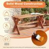 imageGiantex 36 Wood Outdoor Bench Backless Patio Bench with Slatted Seat amp Solid Wood Frame Teak Oil Coating 660 lbs Capacity Outside Wooden Garden Bench for Patio Porch Park Entryway1