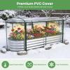 imageGiantex 3in1 Metal Raised Garden Bed with Greenhouse Cover 6x3x4 FT Metal Elevated Outdoor Planter Box with RollUp Windows Open Base Grow Box for Vegetables Flowers and Herbs BlackSilver