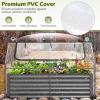 imageGiantex 3in1 Metal Raised Garden Bed with Greenhouse Cover 6x3x4 FT Metal Elevated Outdoor Planter Box with RollUp Windows Open Base Grow Box for Vegetables Flowers and Herbs BlackBlack