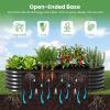 imageGiantex 3in1 Metal Raised Garden Bed with Greenhouse Cover 6x3x4 FT Metal Elevated Outdoor Planter Box with RollUp Windows Open Base Grow Box for Vegetables Flowers and Herbs BlackBlack