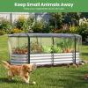 imageGiantex 3in1 Metal Raised Garden Bed with Greenhouse Cover 6x3x4 FT Metal Elevated Outdoor Planter Box with RollUp Windows Open Base Grow Box for Vegetables Flowers and Herbs BlackSilver