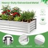 imageGiantex 3in1 Metal Raised Garden Bed with Greenhouse Cover 6x3x4 FT Metal Elevated Outdoor Planter Box with RollUp Windows Open Base Grow Box for Vegetables Flowers and Herbs BlackSilver