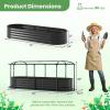 imageGiantex 3in1 Metal Raised Garden Bed with Greenhouse Cover 6x3x4 FT Metal Elevated Outdoor Planter Box with RollUp Windows Open Base Grow Box for Vegetables Flowers and Herbs BlackBlack