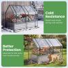 imageGiantex 3in1 Metal Raised Garden Bed with Greenhouse Cover 6x3x4 FT Metal Elevated Outdoor Planter Box with RollUp Windows Open Base Grow Box for Vegetables Flowers and Herbs BlackSilver