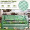 imageGiantex 3in1 Metal Raised Garden Bed with Greenhouse Cover 6x3x4 FT Metal Elevated Outdoor Planter Box with RollUp Windows Open Base Grow Box for Vegetables Flowers and Herbs BlackGreen