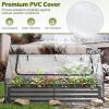 imageGiantex 3in1 Metal Raised Garden Bed with Greenhouse Cover 6x3x4 FT Metal Elevated Outdoor Planter Box with RollUp Windows Open Base Grow Box for Vegetables Flowers and Herbs BlackBlack