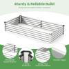 imageGiantex 3in1 Metal Raised Garden Bed with Greenhouse Cover 6x3x4 FT Metal Elevated Outdoor Planter Box with RollUp Windows Open Base Grow Box for Vegetables Flowers and Herbs BlackSilver