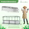 imageGiantex 3in1 Metal Raised Garden Bed with Greenhouse Cover 6x3x4 FT Metal Elevated Outdoor Planter Box with RollUp Windows Open Base Grow Box for Vegetables Flowers and Herbs BlackSilver