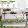 imageGiantex 3in1 Metal Raised Garden Bed with Greenhouse Cover 6x3x4 FT Metal Elevated Outdoor Planter Box with RollUp Windows Open Base Grow Box for Vegetables Flowers and Herbs BlackSilver