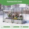 imageGiantex 3in1 Metal Raised Garden Bed with Greenhouse Cover 6x3x4 FT Metal Elevated Outdoor Planter Box with RollUp Windows Open Base Grow Box for Vegetables Flowers and Herbs BlackSilver