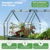 imageGiantex 3in1 Metal Raised Garden Bed with Greenhouse Cover 6x3x4 FT Metal Elevated Outdoor Planter Box with RollUp Windows Open Base Grow Box for Vegetables Flowers and Herbs BlackBlack