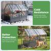 imageGiantex 3in1 Metal Raised Garden Bed with Greenhouse Cover 6x3x4 FT Metal Elevated Outdoor Planter Box with RollUp Windows Open Base Grow Box for Vegetables Flowers and Herbs BlackBlack