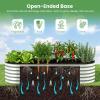 imageGiantex 3in1 Metal Raised Garden Bed with Greenhouse Cover 6x3x4 FT Metal Elevated Outdoor Planter Box with RollUp Windows Open Base Grow Box for Vegetables Flowers and Herbs BlackSilver