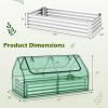 imageGiantex 3in1 Metal Raised Garden Bed with Greenhouse Cover 6x3x4 FT Metal Elevated Outdoor Planter Box with RollUp Windows Open Base Grow Box for Vegetables Flowers and Herbs BlackGreen