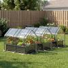 imageGiantex 3in1 Metal Raised Garden Bed with Greenhouse Cover 6x3x4 FT Metal Elevated Outdoor Planter Box with RollUp Windows Open Base Grow Box for Vegetables Flowers and Herbs BlackBlack