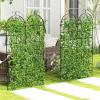imageGiantex 4 Pack Trellis for Climbing Plants Outdoor 6 FT Tall Galvanized Steel Garden Trellis for Patio Lawn Wall Decor Plant Trellis for Vine Cucumber Tomato Flower Clematis Roses71x202 Pack