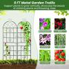 imageGiantex 4 Pack Trellis for Climbing Plants Outdoor 6 FT Tall Galvanized Steel Garden Trellis for Patio Lawn Wall Decor Plant Trellis for Vine Cucumber Tomato Flower Clematis Roses71x204 Pack