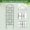 imageGiantex 4 Pack Trellis for Climbing Plants Outdoor 6 FT Tall Galvanized Steel Garden Trellis for Patio Lawn Wall Decor Plant Trellis for Vine Cucumber Tomato Flower Clematis Roses71x206 Pack