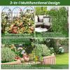 imageGiantex 4 Pack Trellis for Climbing Plants Outdoor 6 FT Tall Galvanized Steel Garden Trellis for Patio Lawn Wall Decor Plant Trellis for Vine Cucumber Tomato Flower Clematis Roses71x206 Pack