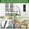 imageGiantex 4 Pack Trellis for Climbing Plants Outdoor 6 FT Tall Galvanized Steel Garden Trellis for Patio Lawn Wall Decor Plant Trellis for Vine Cucumber Tomato Flower Clematis Roses71x206 Pack