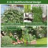 imageGiantex 4 Pack Trellis for Climbing Plants Outdoor 6 FT Tall Galvanized Steel Garden Trellis for Patio Lawn Wall Decor Plant Trellis for Vine Cucumber Tomato Flower Clematis Roses87x202 Pack