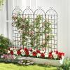 imageGiantex 4 Pack Trellis for Climbing Plants Outdoor 6 FT Tall Galvanized Steel Garden Trellis for Patio Lawn Wall Decor Plant Trellis for Vine Cucumber Tomato Flower Clematis Roses87x202 Pack