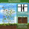 imageGiantex 4 Pack Trellis for Climbing Plants Outdoor 6 FT Tall Galvanized Steel Garden Trellis for Patio Lawn Wall Decor Plant Trellis for Vine Cucumber Tomato Flower Clematis Roses87x202 Pack