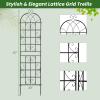 imageGiantex 4 Pack Trellis for Climbing Plants Outdoor 6 FT Tall Galvanized Steel Garden Trellis for Patio Lawn Wall Decor Plant Trellis for Vine Cucumber Tomato Flower Clematis Roses87x202 Pack