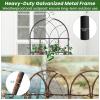 imageGiantex 4 Pack Trellis for Climbing Plants Outdoor 6 FT Tall Galvanized Steel Garden Trellis for Patio Lawn Wall Decor Plant Trellis for Vine Cucumber Tomato Flower Clematis Roses71x202 Pack