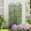 imageGiantex 4 Pack Trellis for Climbing Plants Outdoor 6 FT Tall Galvanized Steel Garden Trellis for Patio Lawn Wall Decor Plant Trellis for Vine Cucumber Tomato Flower Clematis Roses865x204 Pack