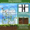 imageGiantex 4 Pack Trellis for Climbing Plants Outdoor 6 FT Tall Galvanized Steel Garden Trellis for Patio Lawn Wall Decor Plant Trellis for Vine Cucumber Tomato Flower Clematis Roses71x206 Pack