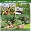 imageGiantex 4 Pack Trellis for Climbing Plants Outdoor 6 FT Tall Galvanized Steel Garden Trellis for Patio Lawn Wall Decor Plant Trellis for Vine Cucumber Tomato Flower Clematis Roses71x204 Pack