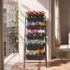 imageGiantex 5Tier Vertical Garden Planter Raised Garden Bed wDrainage System amp Removable Tray Metal Frame Elevated Planter Boxes for Herb Vegetable Flower Grow Outdoor Indoor Patio Balcony Backyard2