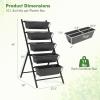 imageGiantex 5Tier Vertical Garden Planter Raised Garden Bed wDrainage System amp Removable Tray Metal Frame Elevated Planter Boxes for Herb Vegetable Flower Grow Outdoor Indoor Patio Balcony Backyard1