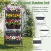 imageGiantex 5Tier Vertical Garden Planter Raised Garden Bed wDrainage System amp Removable Tray Metal Frame Elevated Planter Boxes for Herb Vegetable Flower Grow Outdoor Indoor Patio Balcony Backyard2