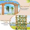 imageGiantex 75FT Wood Garden Arbor Trellis Wooden Wedding Arch for Ceremony Party Outdoor Archway Pergola for Climbing Plants Pathway Yard Garden Decor Easy Assembly Honey Brown 63W x 90HHoney Brown