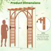 imageGiantex 75FT Wood Garden Arbor Trellis Wooden Wedding Arch for Ceremony Party Outdoor Archway Pergola for Climbing Plants Pathway Yard Garden Decor Easy Assembly Honey Brown 63W x 90HWalnut Brown